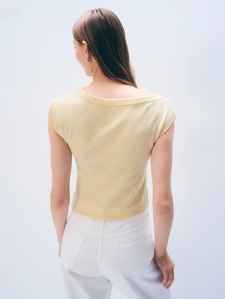 Cashmere Off Shoulder Top, Lemonade