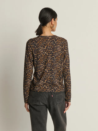 Marion Twist Front Top, Winter Leopard