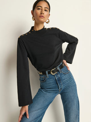 Neda Long Sleeve, Jet Black