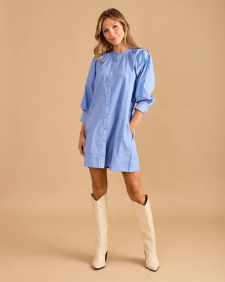 Paloma Dress, Smoke Blue