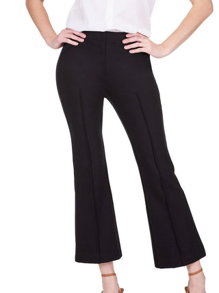 Front Seamed Ponte Ankle Pant, Black