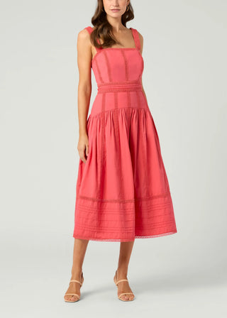 Rosette Dress, Persimmon