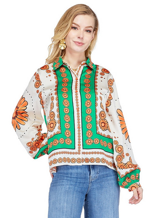 Scarf Blouse, Sunflower