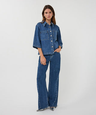 Blouse, Jean Blue