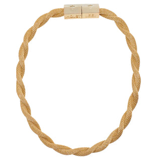 Twisted Mesh Necklace, Gold