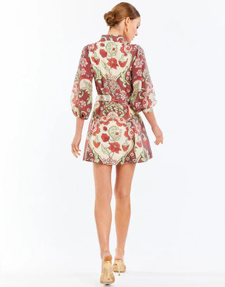 Valencia Mini Dress, Jardin Rose