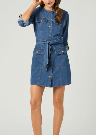 Virgo Dress, Washed Denim