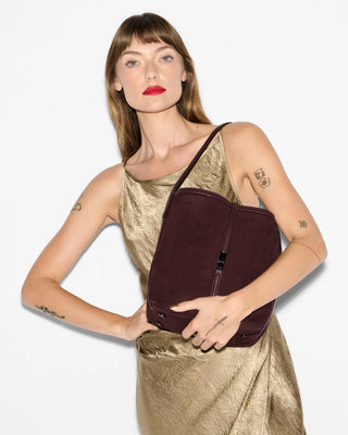 Small Astor Hobo, Wine Nubuck